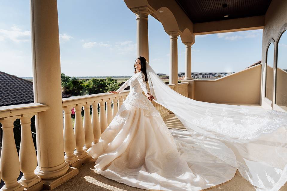 Beautiful balcony for photos