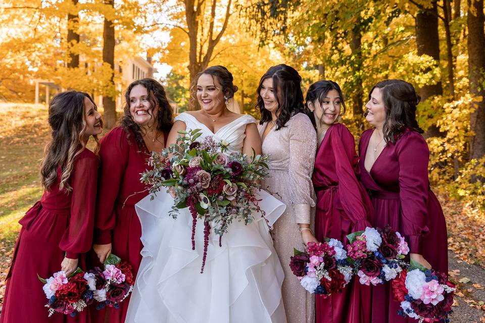 Bride and Bridesmaids