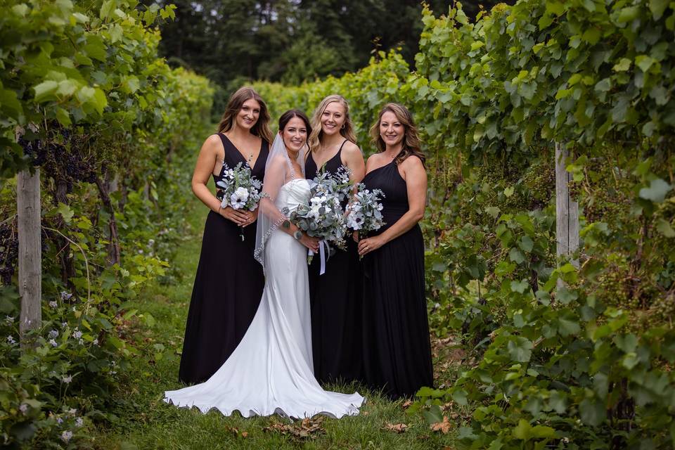 Bride and Bridesmaids