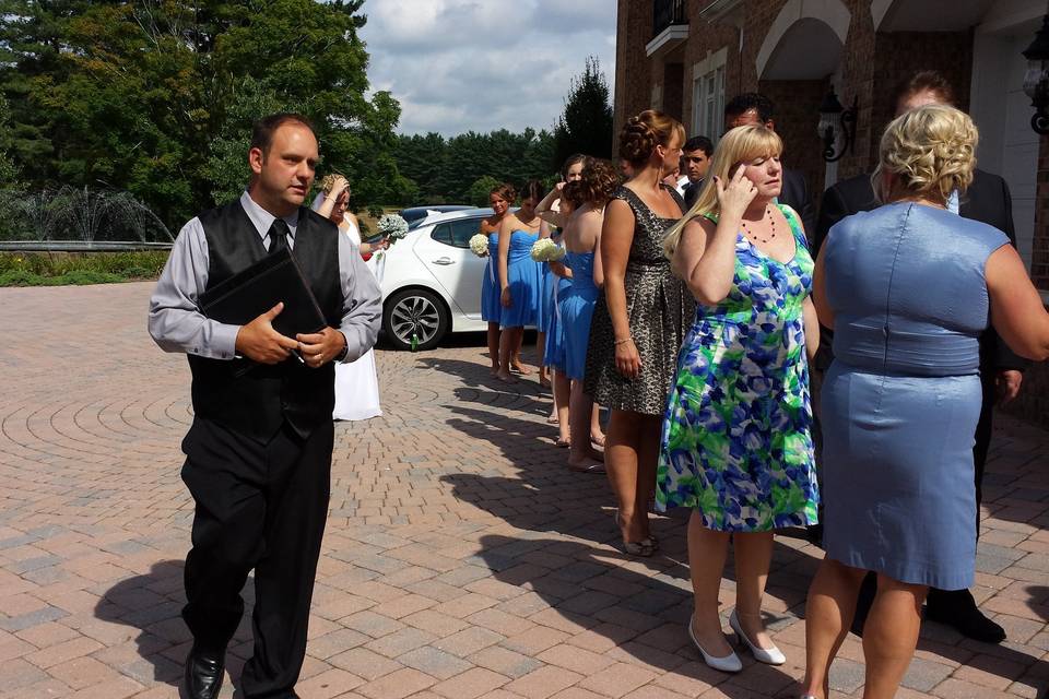 The wedding procession