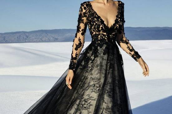 YES A BLACK WEDDING GOWN