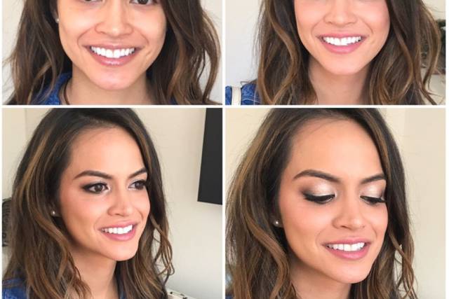 Veronica's engagement shoot makeup. Getting ready at Christina's studio in Union Square.