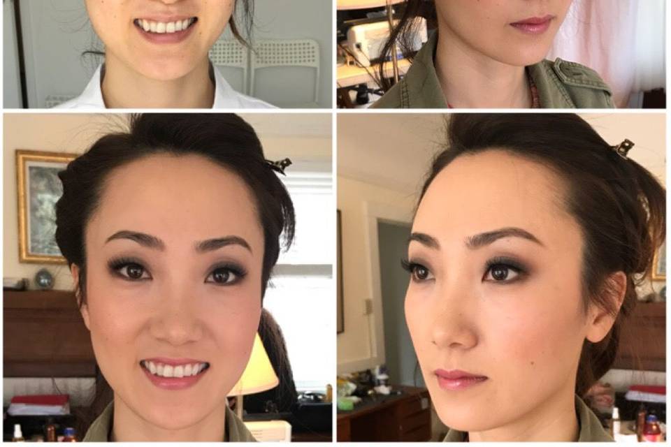 Cho's wedding day makeup. Smoky and defined look.