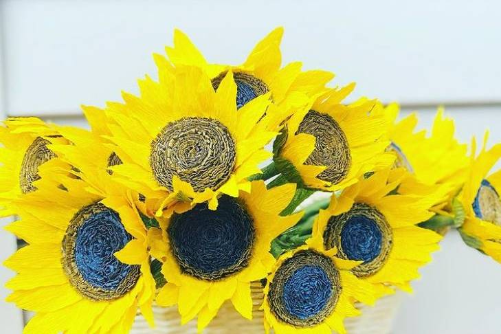 Sunflowers for centerpiece