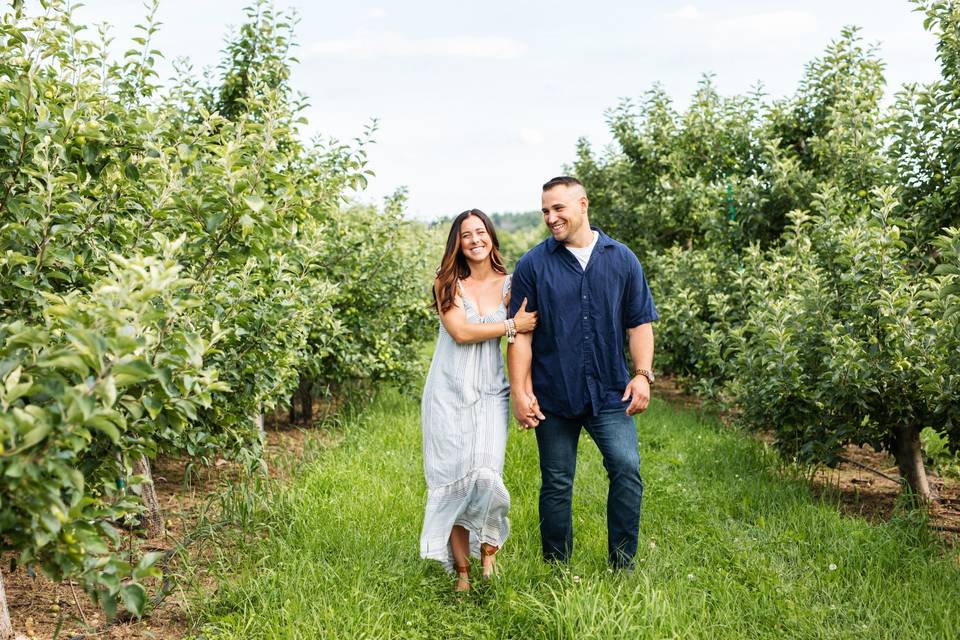 Apple Orchard Engagement