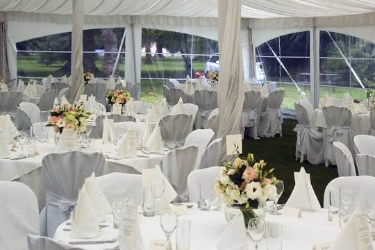 A tented wedding