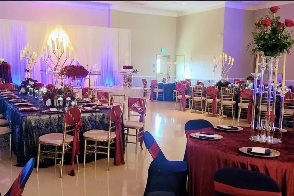 Red and blue theme