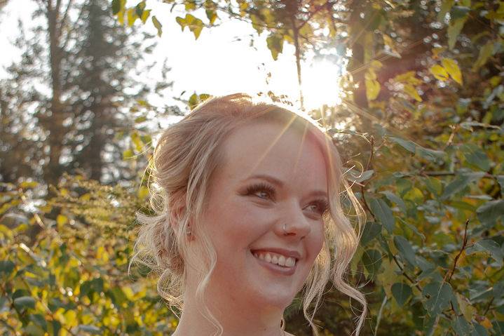 Smiling bride