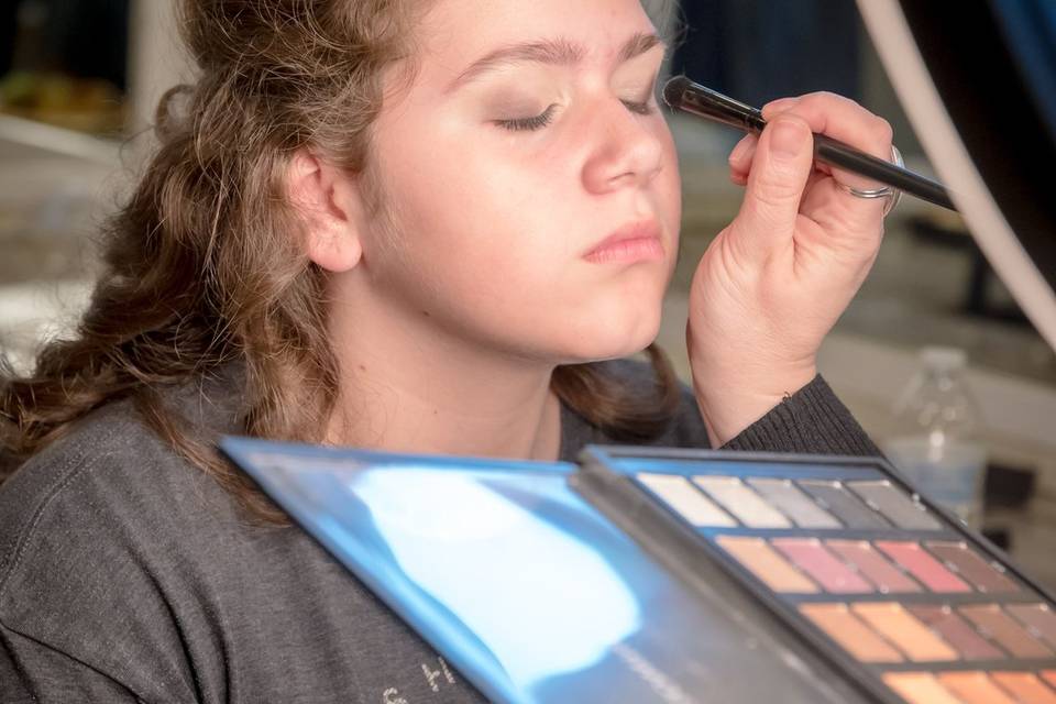 Light makeup Jr. Bridesmaid