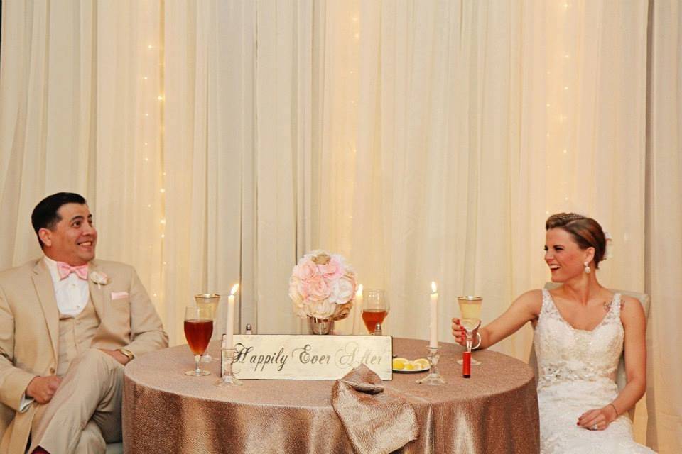 Sweetheart table styling