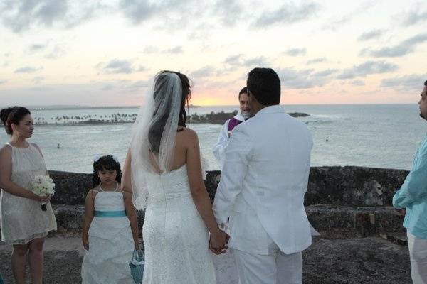 Outdoor wedding ceremony