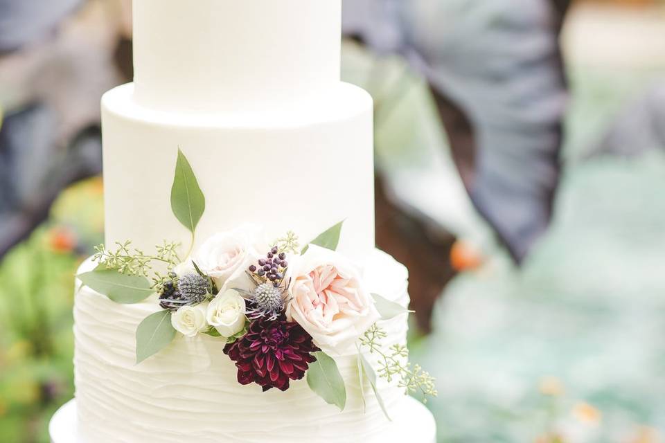 Three tier wedding cake