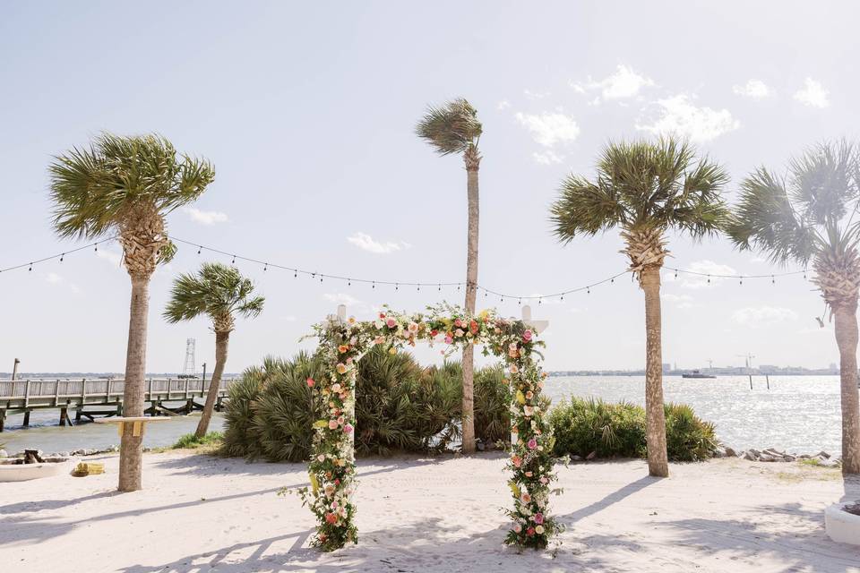 Beach w/Floral Arbor