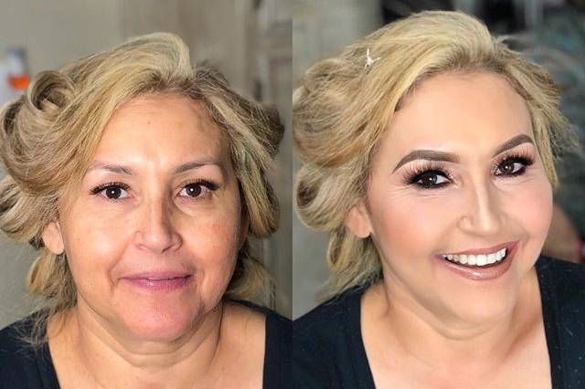 Before and after makeover