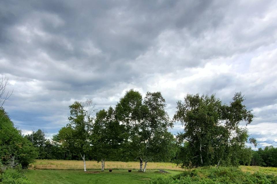 View from behind the barn