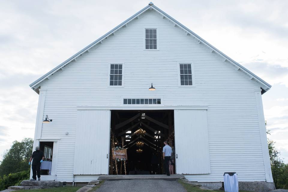 Front of barn