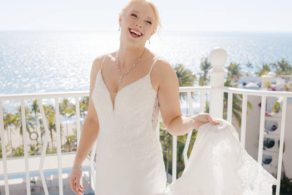 Happy bride