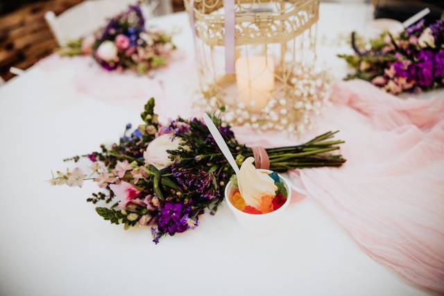 Ice cream cup at wedding