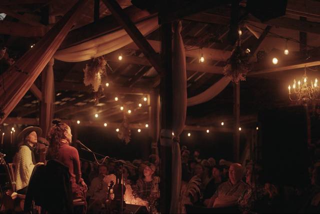 Evening music in the barn