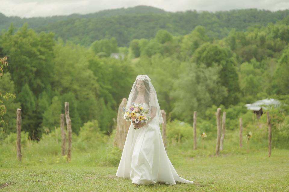 Bride in nature