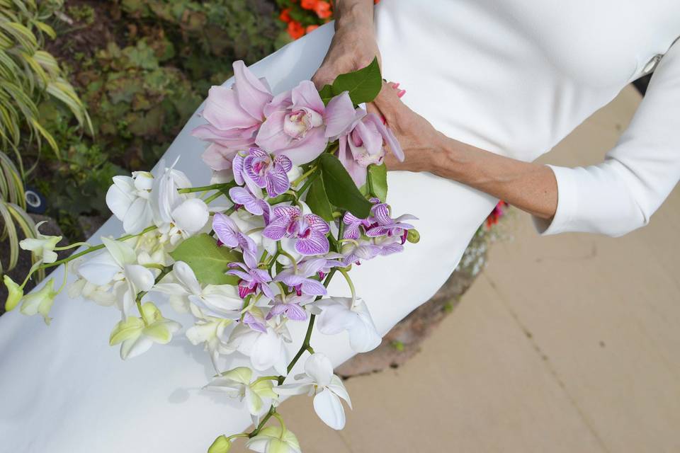 Modern orchid bouquet