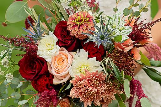 Colorful fall bouquet