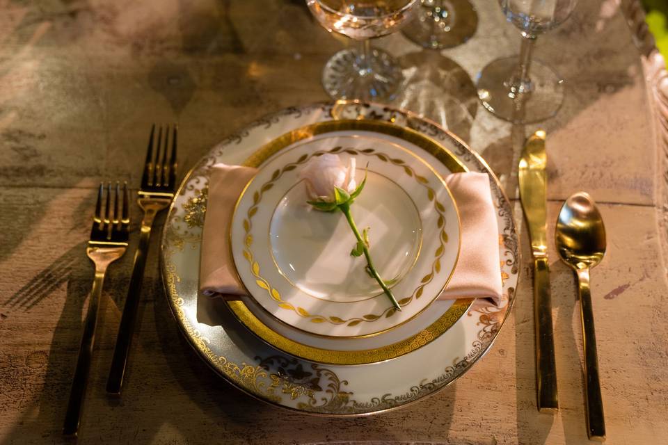 Tablescape at Rolls Royce muse