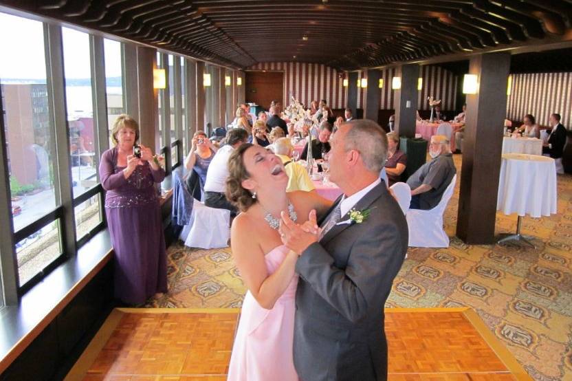 A father and maid of honor dance - quarter deck, hotel captain cook