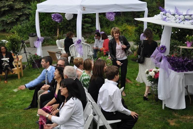 Scavenger chairs, perfect activity for a yard! - Hillside wedding