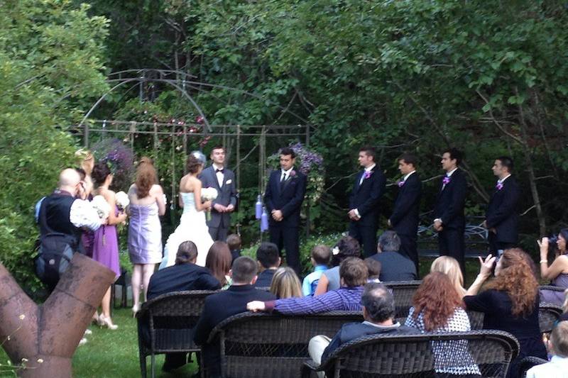 Wedding ceremony at the crow creek mine