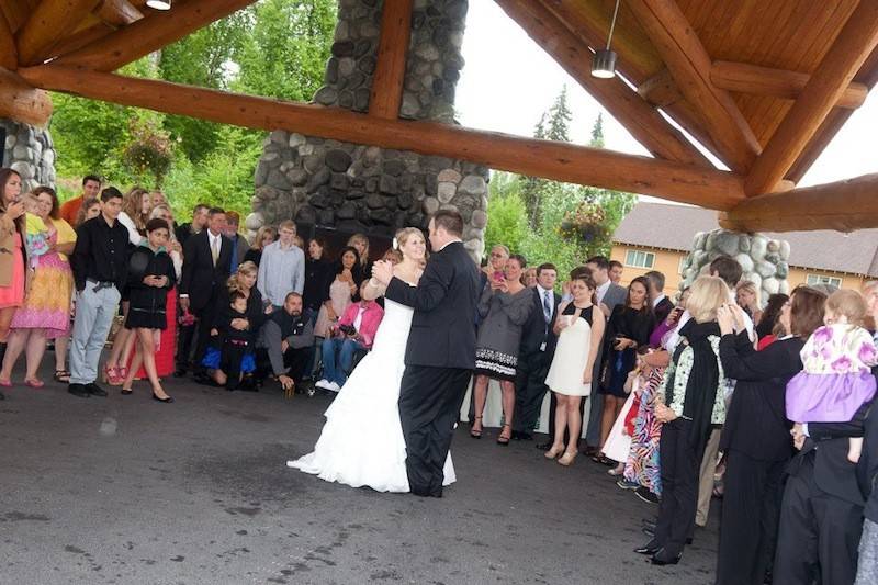 The mcsheehy's first dance - pavilion at the talkeetna alaskan lodge