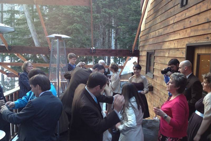 First dance, what snow? - Raven glacier lodge