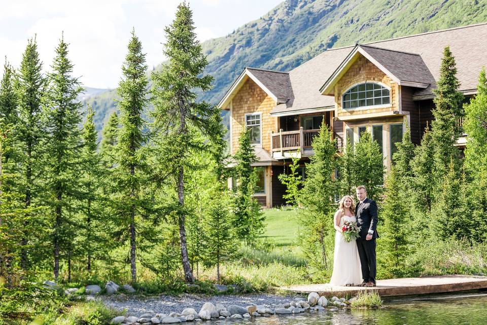 Ready for the outdoor ceremony - inn at tern lake, moose pass