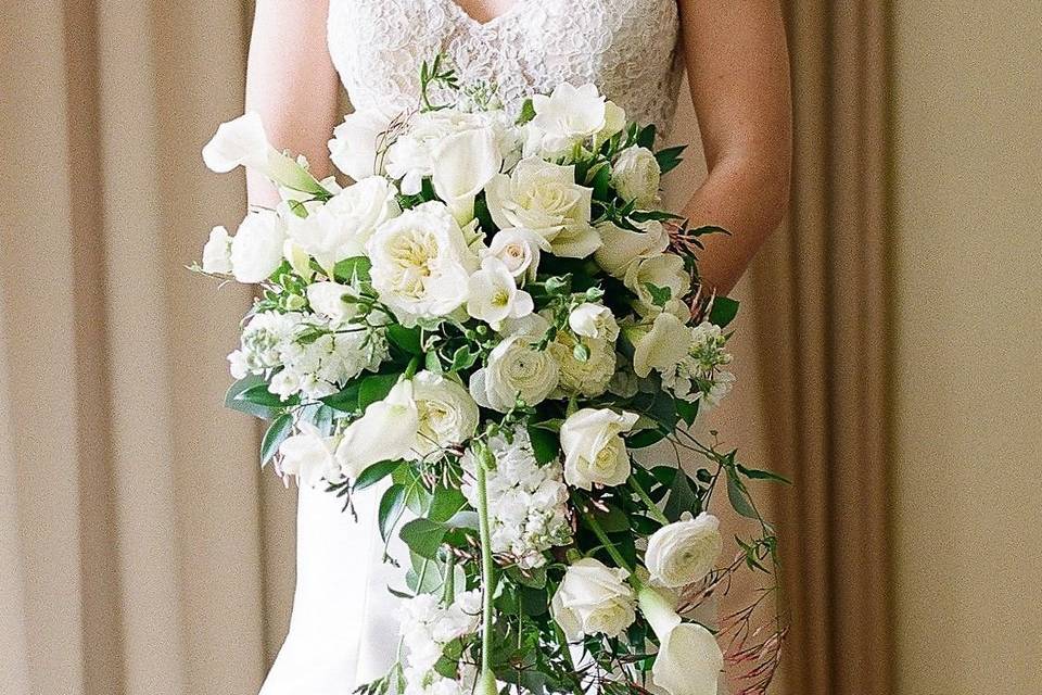 White Cascade Bouquet
