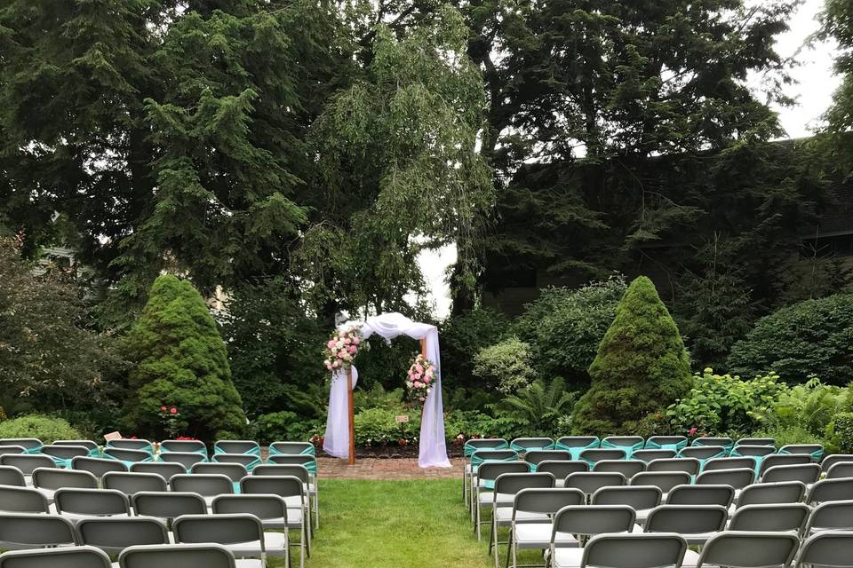 Outdoor ceremony setup