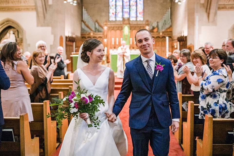 Down the aisle