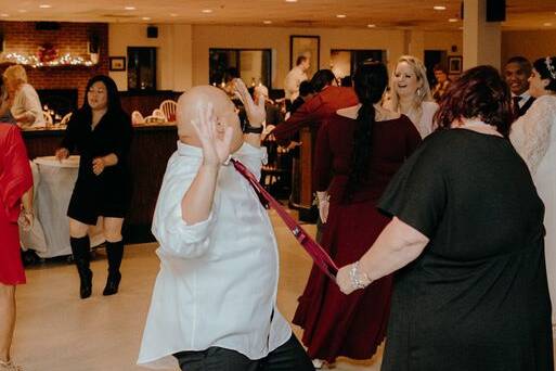 Having fun on the dance floor