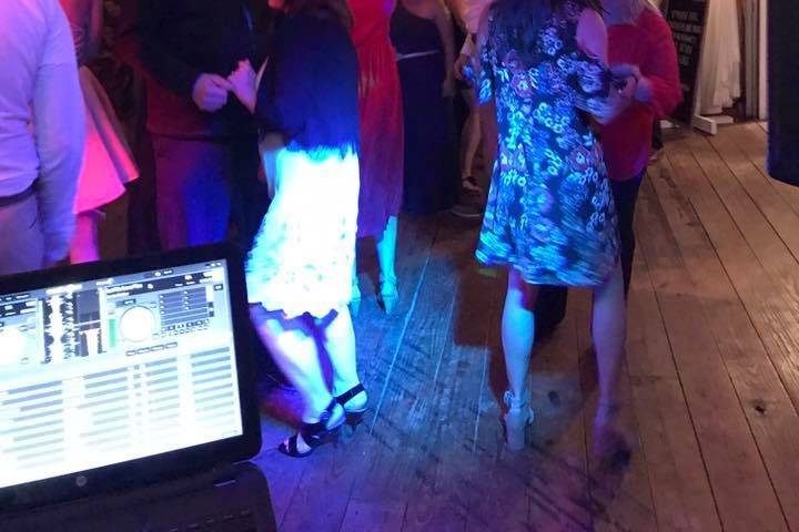 Guests dancing