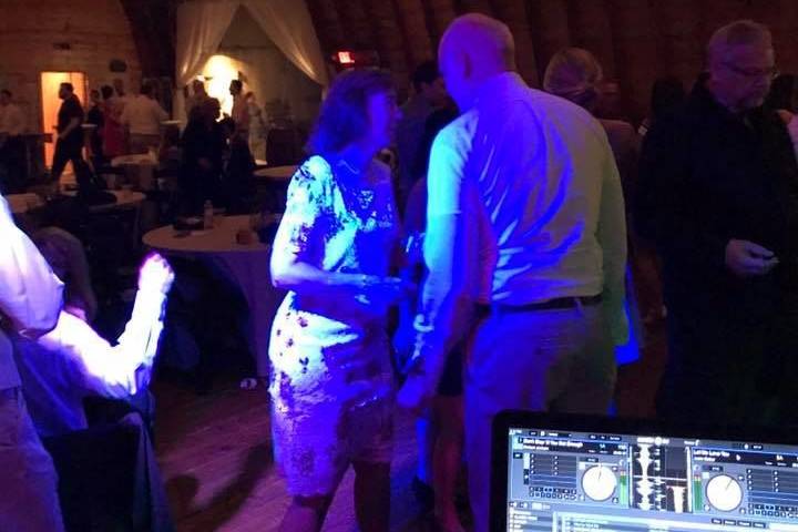 Guests dancing