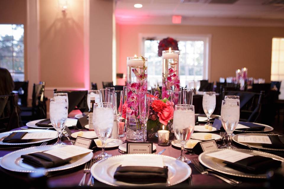 Pink reception setup