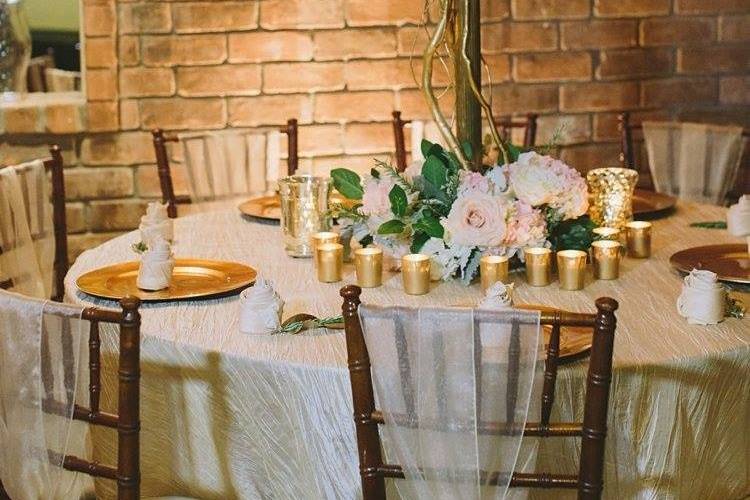 Rustic wedding centerpiece