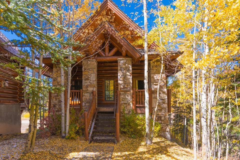 Fall cabin exterior