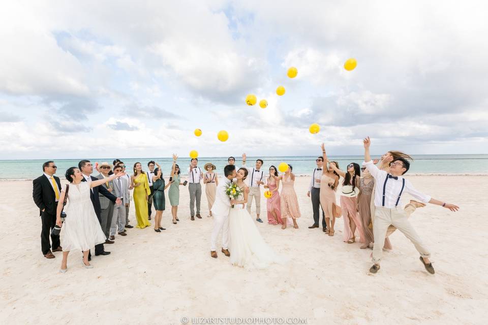 Beach celebration