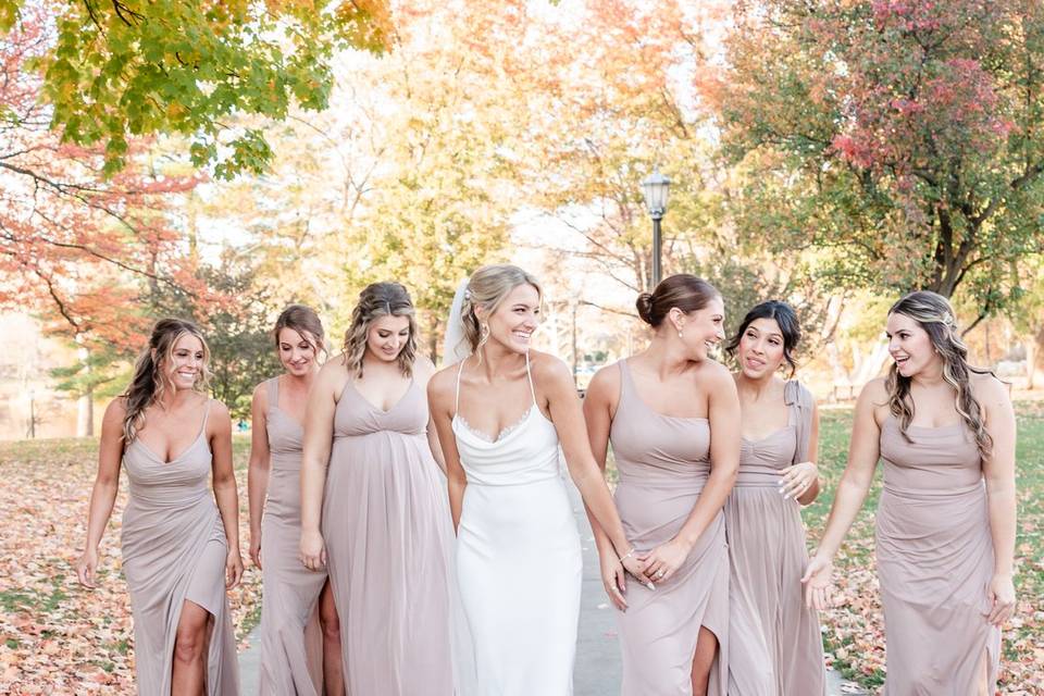 Bride and Bridesmaids