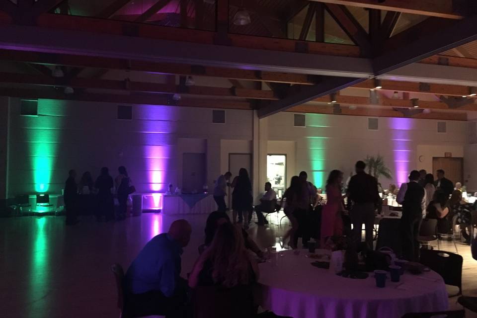 Uplights - indoor wedding