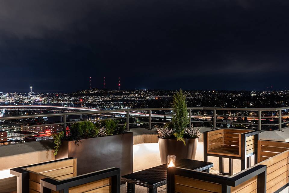 Rooftop View at Night