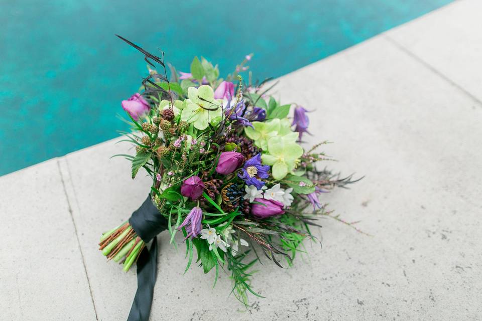 Bouquet by the pool