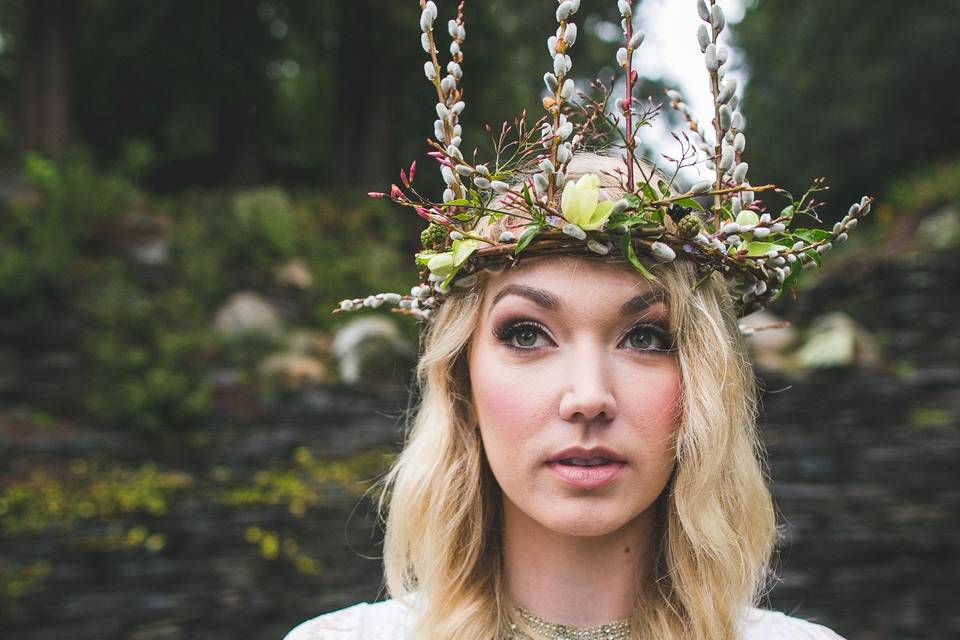 Bride's floral crown