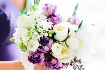 Purple wedding bouquet