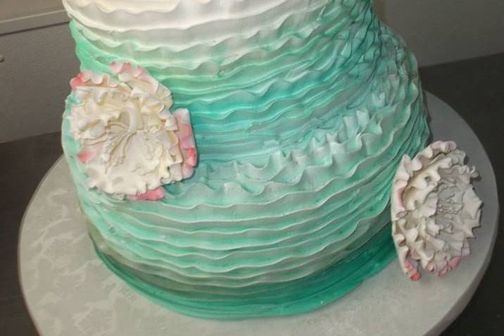 Ombre wedding cake